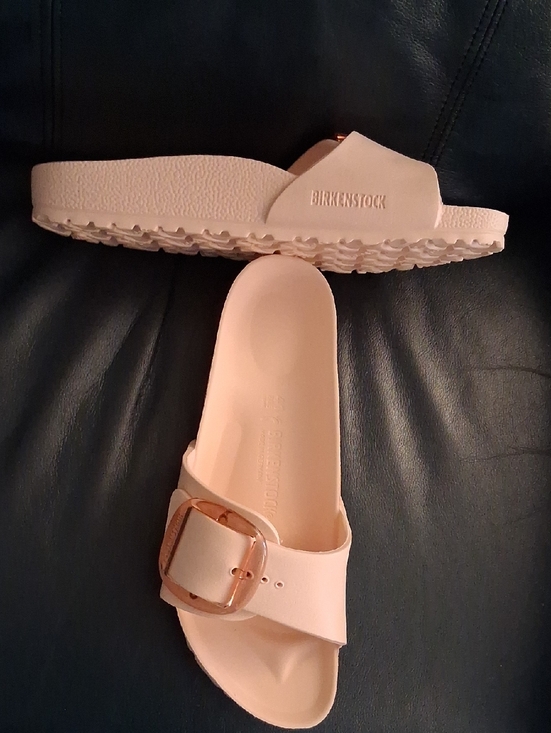 Birkenstock Shoes - Birkenstock Madrid Big Buckle Light Rose Slide Sandals NWOT Sz 41